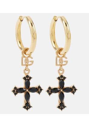 Dolce&Gabbana DG cross embellished hoop earrings