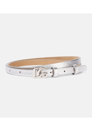 Dolce&Gabbana DG 10mm metallic leather belt