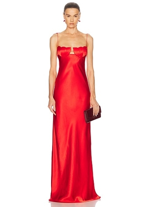 Anna October Tulip Maxi Dress in Red - Red. Size L (also in ).