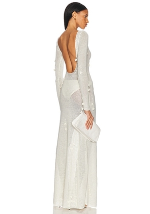 Anna October Emmeline Maxi Dress in Ivory - Ivory. Size L (also in ).