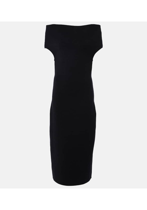 Toteme Knitted off-shoulder midi dress
