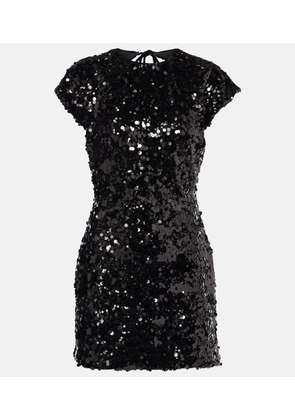 Ganni Sequined velvet minidress