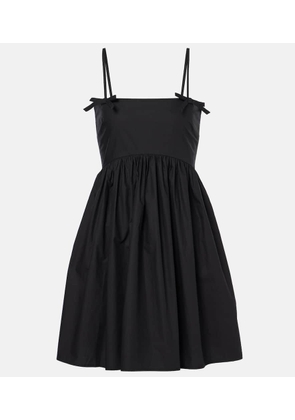 Ganni Shirred cotton minidress