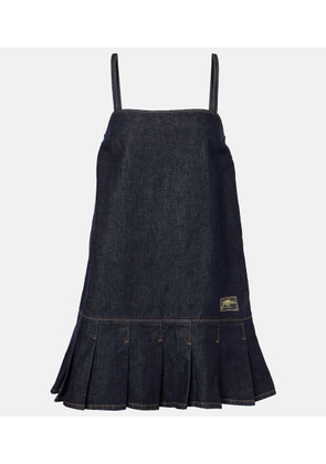 Ganni Pleated denim minidress
