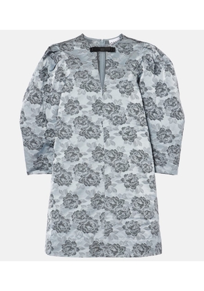 Ganni Floral jacquard minidress