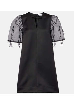 Ganni Embroidered organza minidress