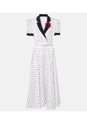 Rodarte Polka Dot silk twill midi dress