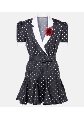 Rodarte Polka Dot silk twill minidress