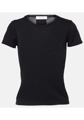 Aya Muse Ribbed-knit cotton T-shirt