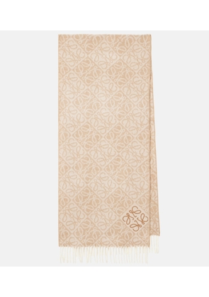 Loewe Anagram wool and cashmere scarf