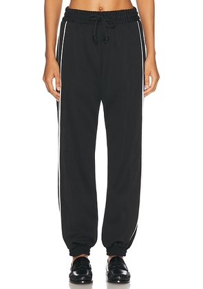 AnOnlyChild Beverly Track Pant in Black - Black. Size L (also in M, S, XS).