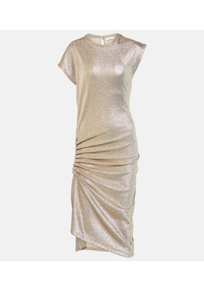 Rabanne Asymmetric draped midi dress