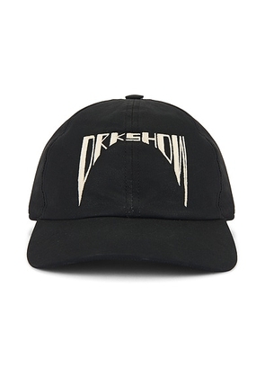 DRKSHDW by Rick Owens Baseball Cap in Black & Pearl - Black. Size S (also in ).