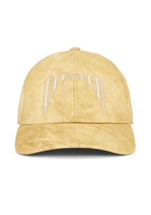 DRKSHDW by Rick Owens Baseball Cap in Parchment & Pearl - Black. Size L (also in S, M).