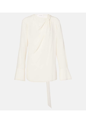 Victoria Beckham Scarf-detail silk blouse
