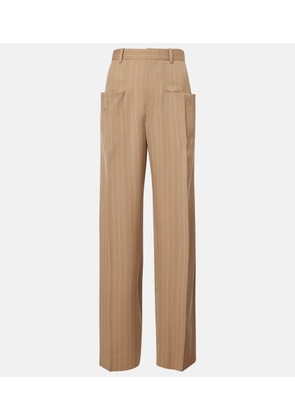 Victoria Beckham Pinstripe virgin wool wide-leg pants