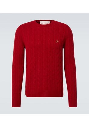 Valentino VLogo cable-knit cashmere sweater