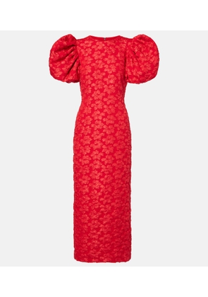 Rotate Jacquard midi dress