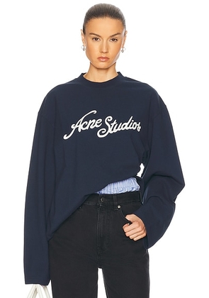 Acne Studios Crew Sweater in Deep Blue - Blue. Size M (also in ).