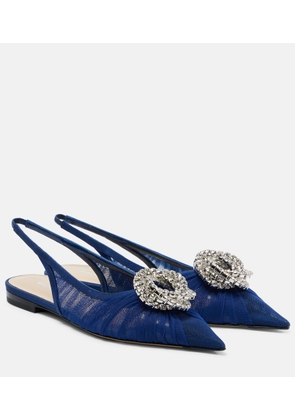 Mach & Mach Galaxy embellished slingback flats