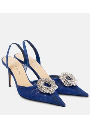 Mach & Mach Galaxy 85 tulle slingback pumps