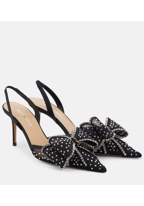 Mach & Mach Le Cadeau embellished mesh slingback pumps