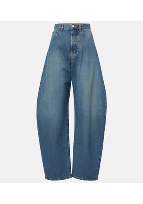 Alaia High-rise barrel-leg jeans