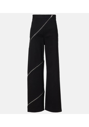 Alaia Spiral cotton wide-leg pants