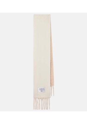 Acne Studios Logo fringed alpaca and wool-blend scarf