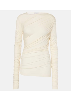 Agolde Tania ruched jersey top