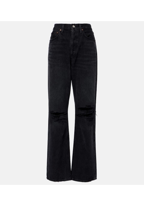 Agolde Kelly high-rise distressed straight jeans