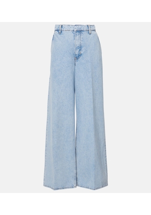 Frame High-rise wide-leg jeans