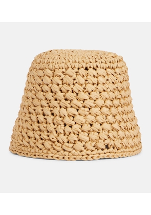 Loro Piana Jasmine raffia bucket hat