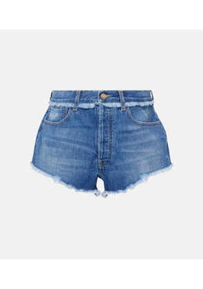 Alanui Fringed denim shorts