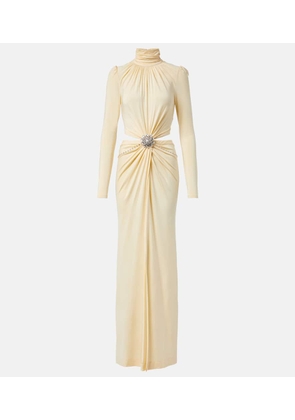 Rabanne Embellished gathered gown