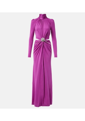 Rabanne Cutout crystal-embellished jersey gown