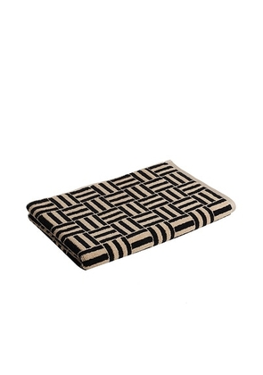 BAINA Saroma Bath Mat in Sand & Noir - Black. Size all.