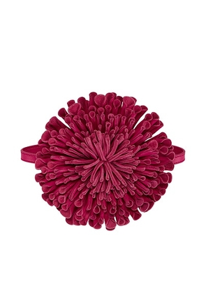 ALAÏA Leather Flower Necklace in Framboise - Pink. Size all.