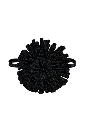 ALAÏA Leather Flower Necklace in Noir Alaia - Black. Size all.