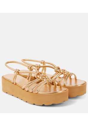 Gianvito Rossi Metallic leather sandals