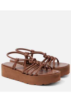Gianvito Rossi Hebe leather platform sandals