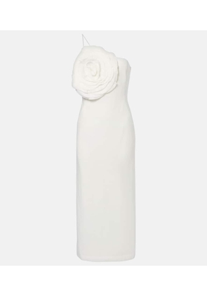 Blumarine Floral embroidered midi dress