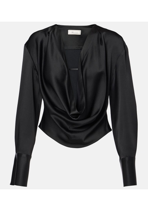 Blumarine Envers draped satin top
