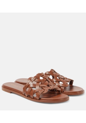 Gianvito Rossi Amalfi leather slides