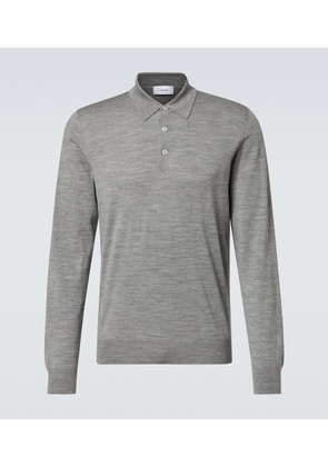 Lardini Knitted wool, silk, and cashmere polo shirt