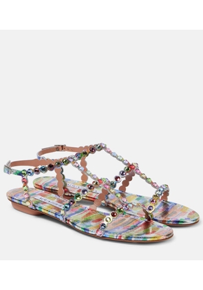 Aquazzura Tequila embellished leather sandals
