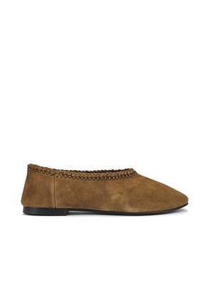 A.EMERY Park Flat in Hazel Suede - Olive. Size 36 (also in ).