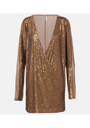 Norma Kamali Dolman sequined minidress