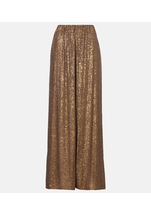 Norma Kamali Boyfriend Elephant sequined palazzo pants