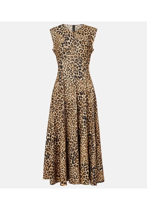 Norma Kamali Grace leopard-print maxi dress
